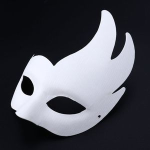 8 Stuks Papier Pulp Masker Simple Blanco Masker Voor Dance Festival Party Prestaties Club (Vlinder, Kroon, dubbele Hoorn, Driehoek,