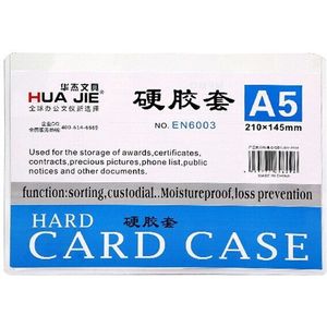 Transparante Zakelijk Document Zak 10 Pcs Hard PVC Kaarthouder Card Case Zakken Desktop Organizer Kantoorbenodigdheden EN6004