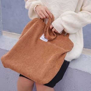 Tassen Voor Vrouwen Corduroy Schoudertas Herbruikbare Boodschappentassen Casual Tote Vrouwelijke Handtas Voor Een Bepaald Aantal