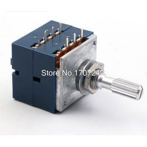 1 St 10 K 20 K 50 K 100 K 250 K 500 K Japan ALPS RK27 Dubbele stereo potentiometer 10 ~ 500KAX2 Gekartelde Schacht RK27 draaischakelaar 6pin