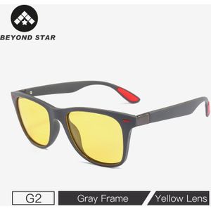 Beyondstar Nachtzicht Bril Super Licht TR90 Frame Gepolariseerde Glazen Voor Rijden Geel Shades Voor Mannen TR2310