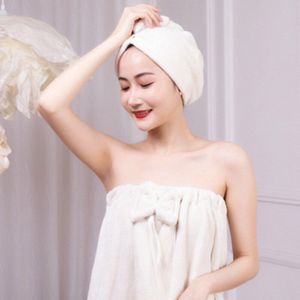 Leuke Boog Badhanddoek + Haar Handdoek + Haarband 3Pcs Vrouwen Microfiber Bathing Badjas Absorberende Microfiber Douche set Snel Droog