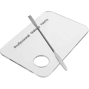 Magnetisch Make-uppalet – 4 Lagen, Wit Houtnerf, Met Depotspatel + 100 Metalen Stickers – DIY Voor Oogschaduw, Blush En Poeder