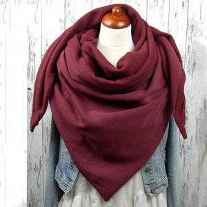 40 # Vrouwen Effen Sjaal Mode Retro Vrouwelijke Multi-Purpose Sjaal Sjaal Winter Warme Lange Wraps Pashmina Luxe Sjaal poncho Hijab