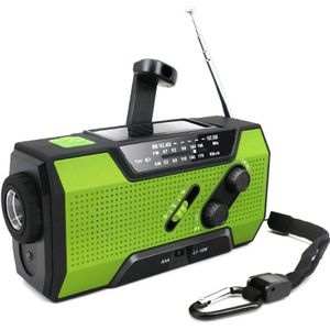 2000Mah Solar Radio Am/Fm Weer Radio Multifunctionele Draagbare Emergency Radio Met Led Zaklamp Solar Powerbank Radio