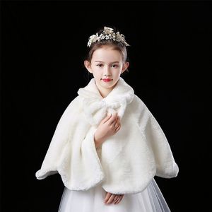 Warme Meisjes Cape Kids Party Bruiloft Jas Formele Kinderen Poncho Meisjes Bolero