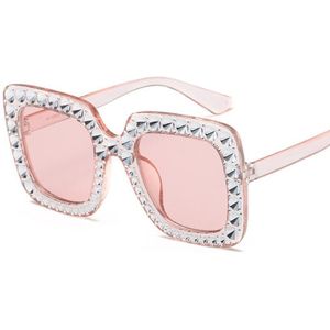 Vierkante Wandelen Zonnebril Vrouwen Italië Diamond Zonnebril Dames Vintage Oversized Vrouwelijke Goggle Eyewear UV400
