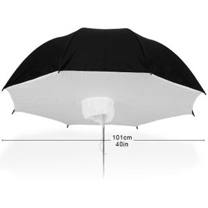 Selens Lichtgewicht 101 Cm Fotografie Flash Translucent Soft Speelsheid Paraplu Zilver Zwart Nylon Materiaal Aluminium As