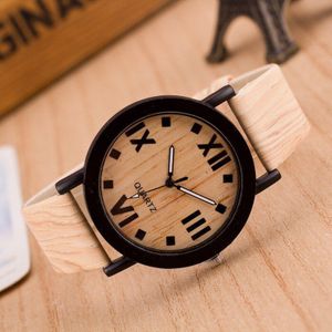 Houten Quartz Mannen Horloges Casual Houten Kleur Lederen Band Horloge Hout Mannelijke Horloge Relojes Relogio Masculino