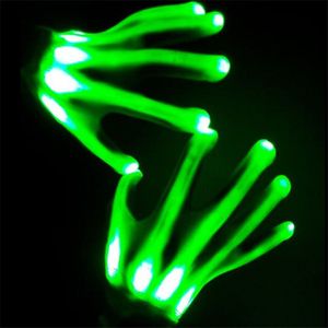 Led Light Glowing Handschoenen Vinger Verlichting Electro Rave Party Dance Skelet Halloween
