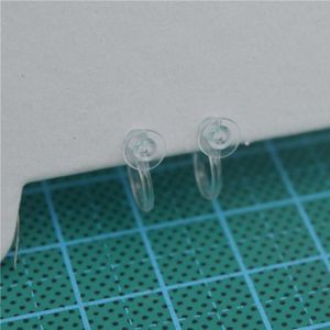 100 stks Geen Doorstoken Plastic Transparante Oor Clip Pijnloos Oor Band met Platte Lade DIY Earring Vinden