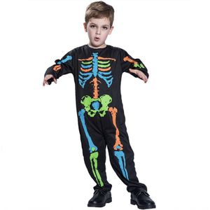 Kinderen Helloween Kostuum Enge Skelet Jumpsuit 2022 Nieuws Baby Jongen Rompertjes Horror Cosplay Carnaval Party Vermomming Duivel Schedel