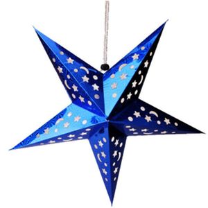 1 Stk/set 45 Cm Shiny Star Papier Lampenkap Lantaarns Ster Vorm Party Decor Craft Voor Bruiloft Party Kerst Lampenkap Decoratie