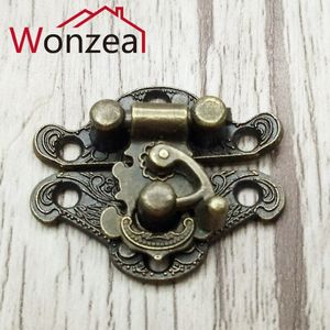 5 Stks/partij Kleine Doos Hasp Lock Antiek Brons Vergrendelingen Vangt Hasps Voor Doos Gespen Sieraden Houten Geschenkdoos Gesp 28*23 Mm