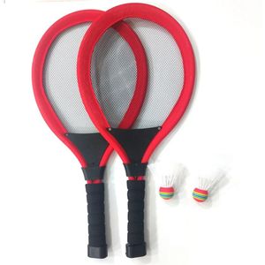 Lichtgevende Badminton Racket Set Nachtlampje Badmiton Bal Met Racket Kit Licht Voor Kids Kinderen Houden Begginers Familie