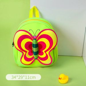 Kasgo Kinderrugzak, Schattige Lichtgewicht Peuter Rugzak Schooltas voor Jongens Meisjes Kleuterschool Kindergarten Kleine Rugzak Tas Boekentas met Borstgesp, 3-7 Jaar Oud, Vlinder, 25,5 x 11 x 34,5 cm