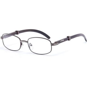 Hout En Aluminium Glazen Mannen Kleine Size Vierkante Optische Recept Brillen Frame Franse Ontwerpen Bril Vrouwen Eyewear