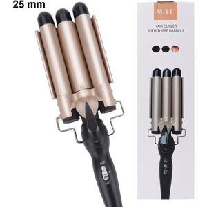 Professionele Haar Krultang Keramische Triple Barrel Haar Stijl Haar Waver Styling Tools Haarkrulspelden 3 Buizen Elektrische Curling