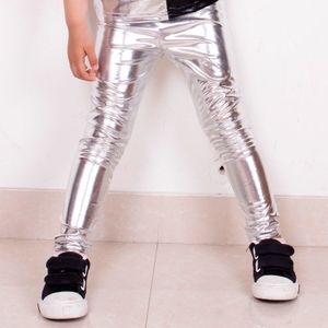 Kids Zilver Harembroek Hip Hop Dance Broek Kinderkleding Joggingbroek Prestaties Kostuums Baby sport skinny broek