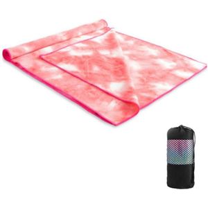 Tie-Dye Yoga Towel Sweat Absorbent Non-Slip Fitness Mat Blanket with Carry Bag 448C