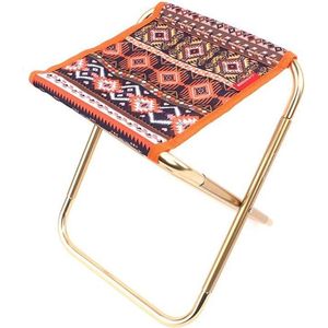 Etnische Stijl Klapstoel Kruk Draagbare Metalen Strand Camping Zetel Viskrukje Outdoor Wandelen Picknick Strand Reizen Stoelen