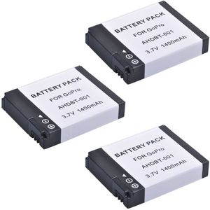 2X1400Mah AHDBT-001 AHDBT-002 Ahdbt 001 002 Batterij Voor Gopro Hd Hero 1 2 Hero1 Hero2 Motorsports Surf outdoor 960 1080P Editie
