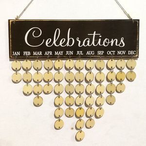 Diy Houten Familie Board Plaque Opknoping Verjaardag Herinnering Kalender Jaar Advent Kalender Kerstmis Nieuwjaar Decor