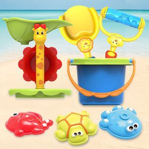 Zomer Siliconen Zachte Baby Strand Speelgoed Kids Netje Bad Play Zandbak Set Beach Party Speelgoed Emmer Zand Mallen tool Voor Kind