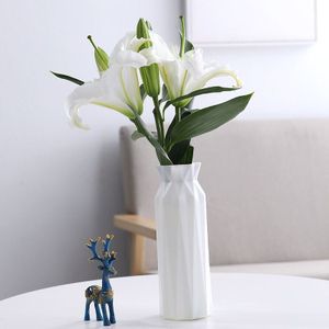 Fowecelt Home Decor Vaas Moderne Decoratieve Vazen Ornamenten Voor Thuis Decoratie Salon Woonkamer Vintage Witte Vaas