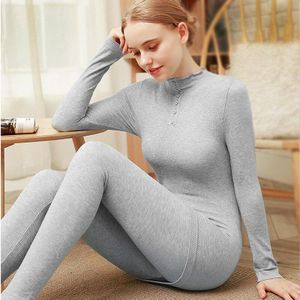 Vrouwen Thermisch Ondergoed Vrouwelijke Lange Onderbroek Herfst Thermische Set Warme Kleding Voor Dames Ademend Naadloze Bodysuit Pyjama