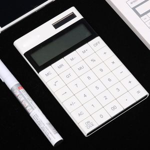 Dual-Power Tablet Rekenmachine, 12-Cijferig Display/Groot Scherm/Back Clip Kan Worden Aangepast/Dun En Licht Calculator Voor Kantoor