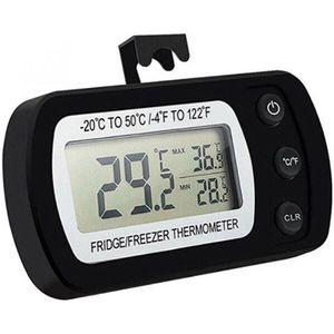 Waterdichte Digitale Koelkast Thermometer Max/Min Opnemen Functio Met Grote Lcd Display Magneet Haak