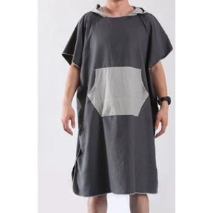 110*80 cm Veranderende Gewaad Badhanddoek Voor Volwassen Hooded Strand Handdoeken Poncho Badjas Geschikt Voor Vrouwen man Badstof