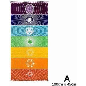 1 Multifunctionele Regenboog Strandlaken Bohemian Mandala Tapestry Meditatie Yoga Mat Mat Dames Badhanddoek