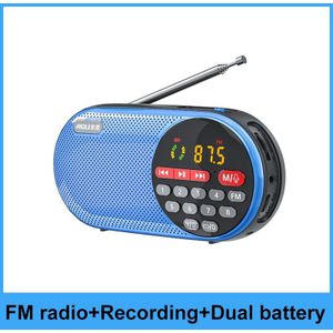 4000Mah Oplaadbare Fm Radio Draagbare Speaker Muziekspeler Met Led Display Ondersteuning Tf-kaart U Disk 3.5Mm Hoofdtelefoon jack