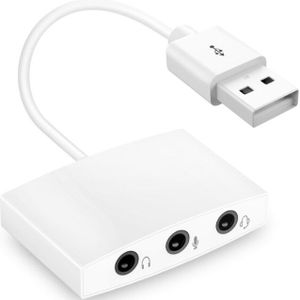 Externe Usb Geluidskaart 7.1 Kanaals Audio Adapter 3.5Mm Jack Stereo Hd Headset Microfoon 30Cm Usb-kabel Voor pc Notebook