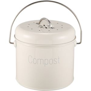 Compost Bin 3L-Rvs Keuken Compost Bin-Keuken Composter Voor Voedsel Afval Kolen Filter