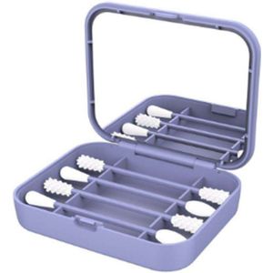 4 Stuks Herbruikbare Wattenstaafje Oor Schoonmaken Cosmetische Siliconen Bud Duurzaam Cleaner Makeup Wattenstaafje Draagbare Cleaning Up Tweekoppige