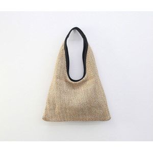 Rieten strandtas naturel ananas bij