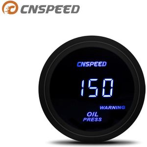 2 ""52 Mm Psi Digitale 12V Auto Oliedrukmeter Met Sensor Zwart Gezicht Olie Druk Gauge Waring auto Olie Druk Meter Led YC101335