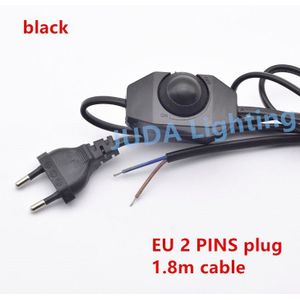 Dimmer met GB EU plug cable cord set zwart wit Elektrische kabel draden voor plafondlamp tafellamp bureaulamp diy