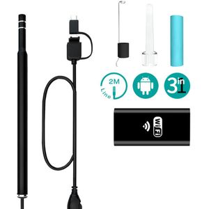 Wifi Endoscoop Gezondheidszorg Schoonmaakdoekje Draadloze Hd Set Verstelbare Led Multifunctionele Earpick Usb Visuele Camera Waterdicht