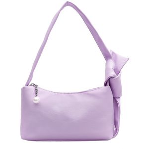 Casual Solid Pu Leather Handtas Totes Populaire Eenvoudige Vrouwelijke Dagelijkse Tas Vrouwelijke Stropdas Knoop Kleine Schoudertas