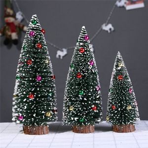Mini Kerstboom Met Houten Basis DIY Ambachten Thuis Tafel Top Decor Feestelijke Ornamenten Verkoop Jaar decoratie