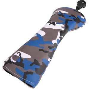 1pc Camouflage Golf Head Cover Blauw of Geel Kleur Zachte Polyester Leather Hybrid Headcover met tag Geen 3 5 7 x