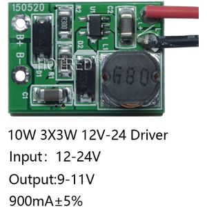 10 pcs 12 V 24 V 10 W LED Driver voor 3x3 W 9-12 V 900mA high Power 10 w led chip transformator voor spot licht/schijnwerper,