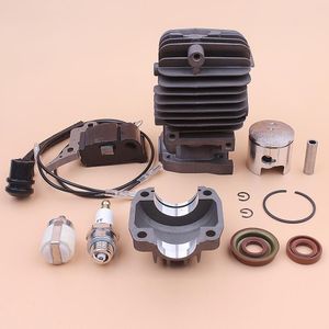 34mm Cilinder Zuiger Motor Pan Base Kit Voor Chinese 2500 25cc Bobine Fuel Filter Bougie Oliekeerringen set Chainsaw Deel