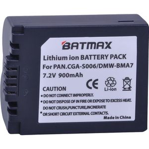 Batmax CGA-S006 Cgr S006E S006 Batterij + Led Dual Usb Charger Met Type C Voor Panasonic DMC-FZ7 FZ8 FZ18 FZ28 FZ30 FZ35 FZ38 FZ50