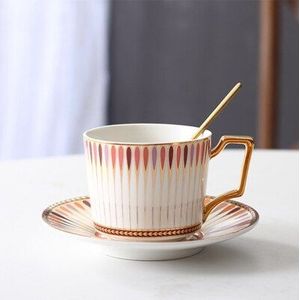 Keramische Kopje Koffie En Schotel Bone China Kopje Koffie Theekopje En Schotel Set Thuis Koffie Kop En Schotel Met Lepel