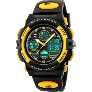 Lavaredo Kinderen Sport Horloges Mode Led Quartz Multifunctionele Digitale Horloge Voor Kinderen 50M Waterdicht Horloges A5